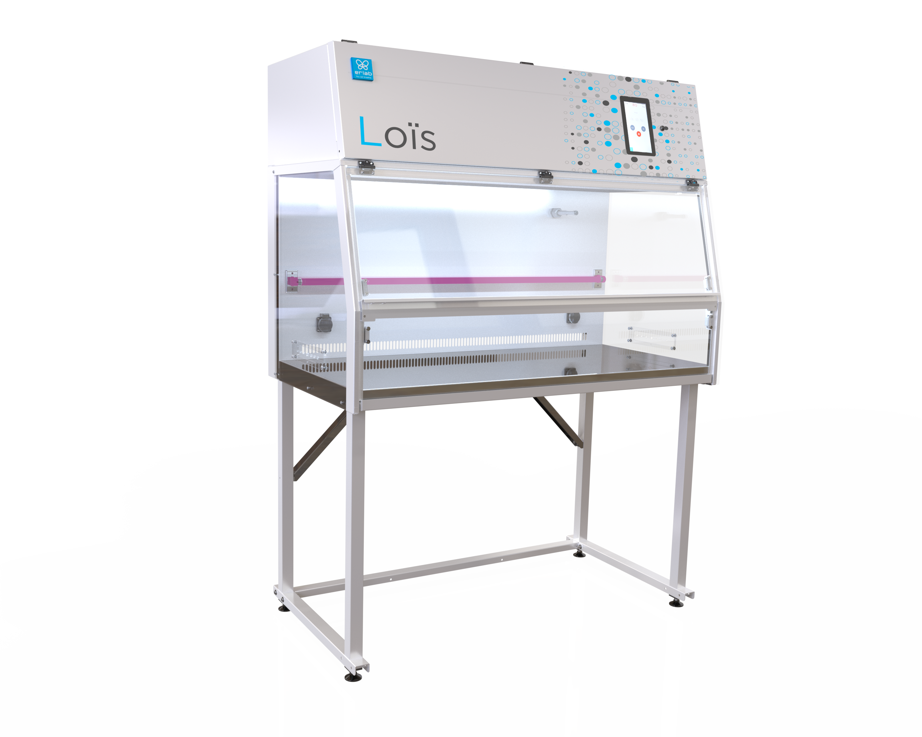 Hotte à flux laminaire vertical avec piétement